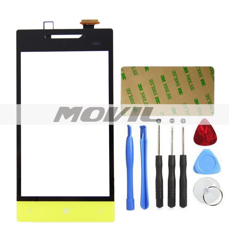 Front Outer Lens Glass Capacitive Touch Screen For HTC Windows Phone 8S A620e sensor touchpad HD panel